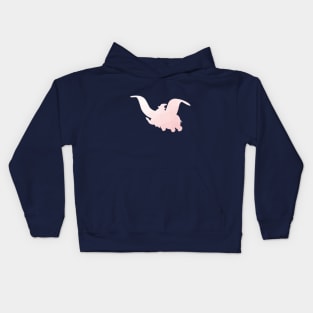 Geometric Dumbo Silhouette Millennial Pink Kids Hoodie